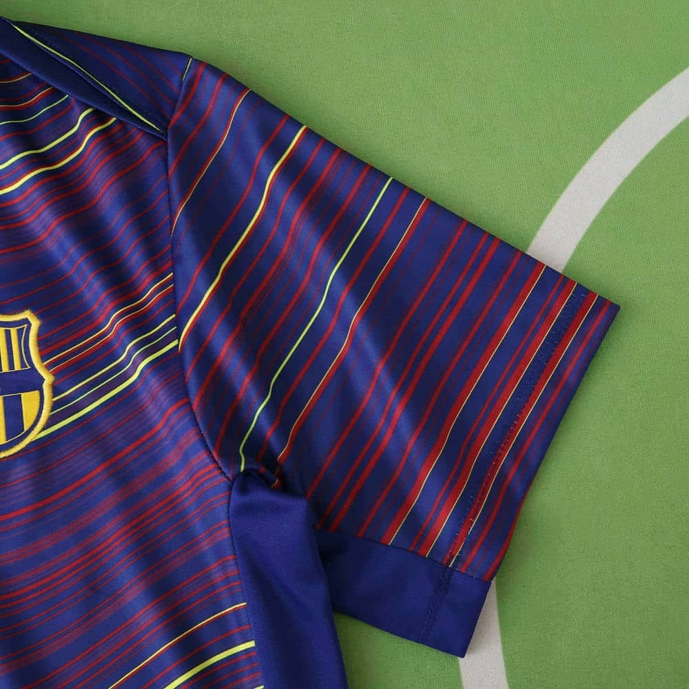 2526 Barcelona Multicolor Wave Pattern Pre-Training Jersey Fan Version