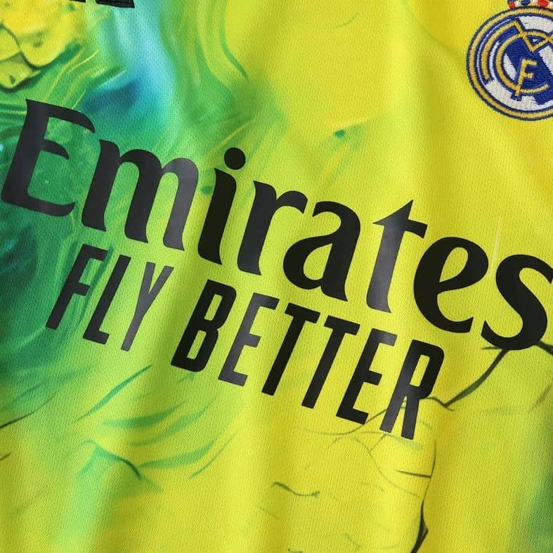 2526 Real Madrid Yellow Green Marble Pattern Concept Edition Jersey Fan Version
