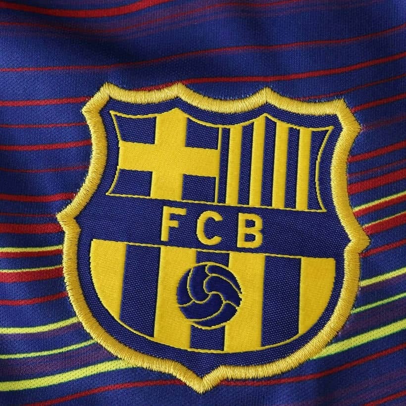 2526 Barcelona Multicolor Wave Pattern Pre-Training Jersey Fan Version