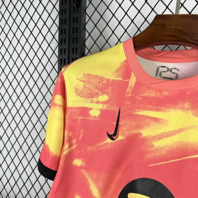 2526 Barcelona Pink Yellow Pre-Match Training Jersey Fan Version