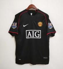 retro 2007 08 man utd away black jersey