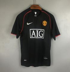 retro 2007 08 man utd away black jersey