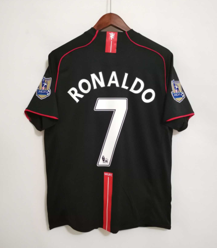 retro 2007 08 man utd away black jersey