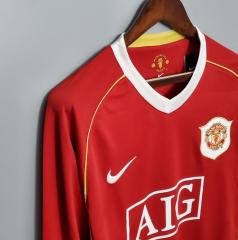 retro 2006 07  man utd home long sleeve jersey