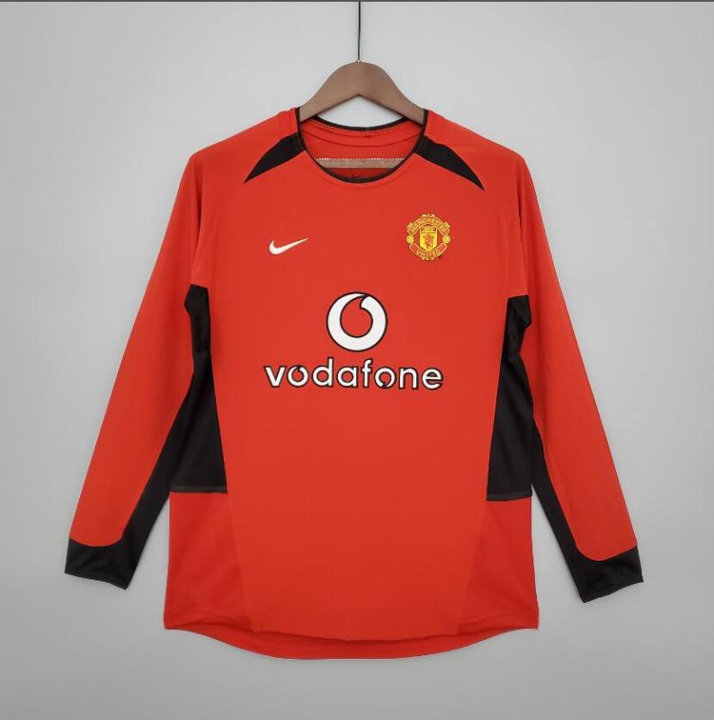 retro 2002 04 man utd home long sleeve jersey
