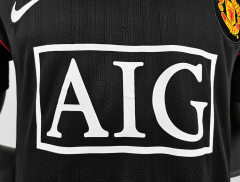 retro 2007 08 man utd away black jersey