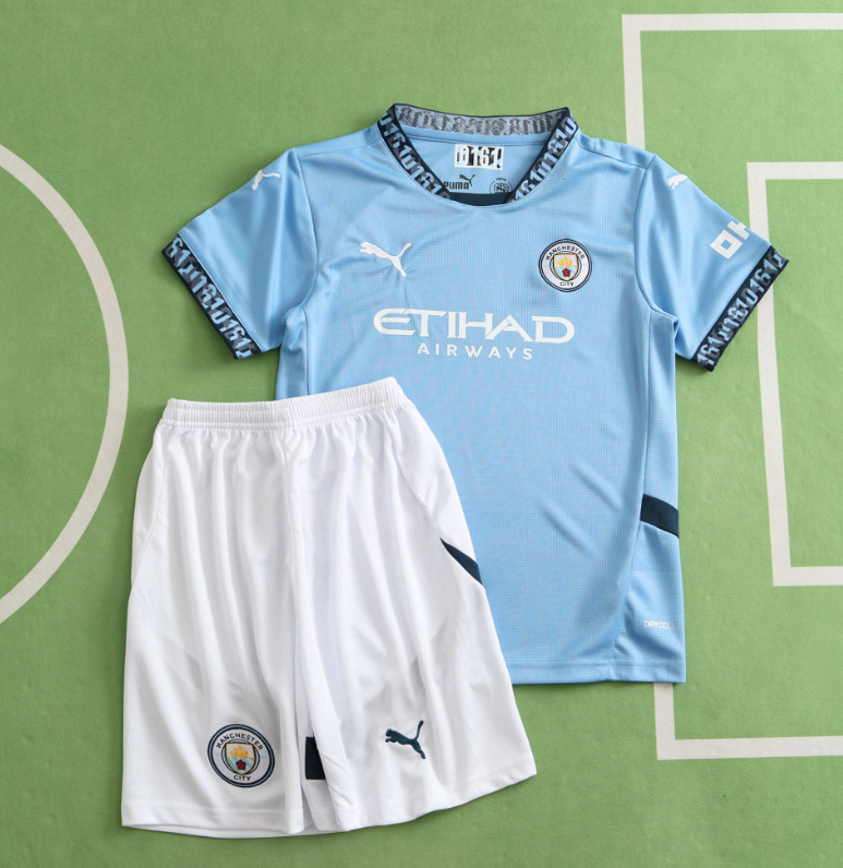 kids kit 24/25 manchester city home jersey