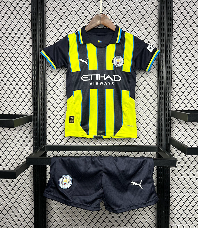 kids kit 24/25 manchester city away jersey
