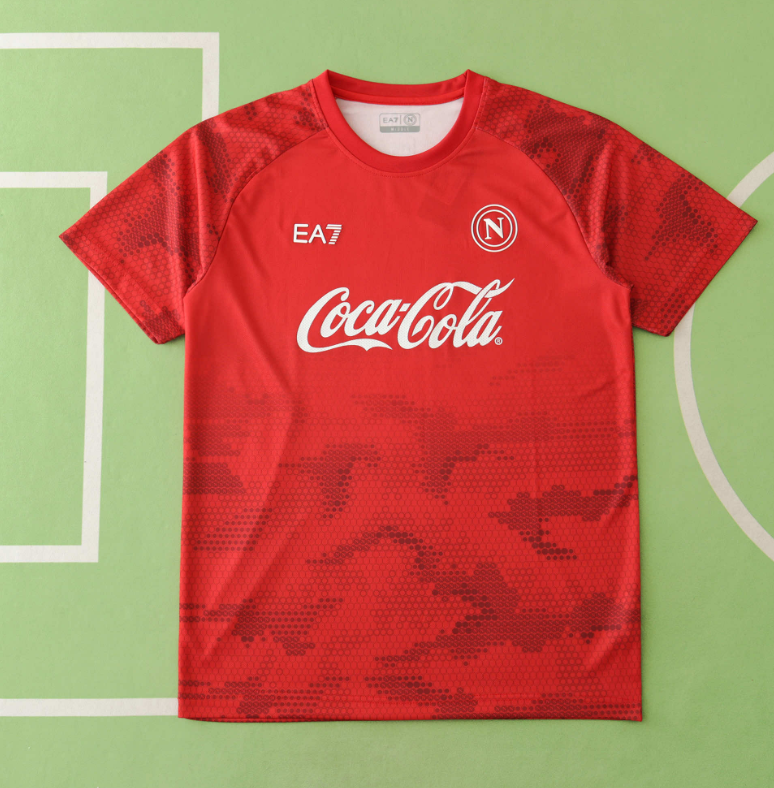 24 25 napoli red  training shirts
