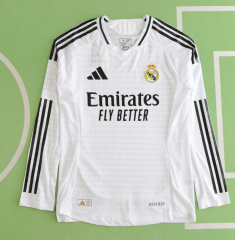 player version 24/25 real madrid home long sleeve jersey