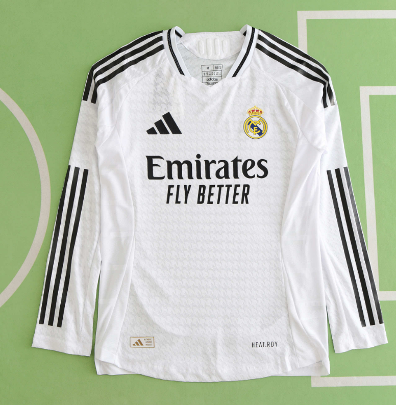 player version 24/25 real madrid home long sleeve jersey