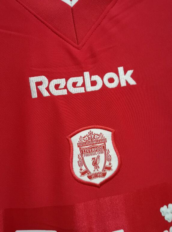 retro 00 01 liverpool home Jersey