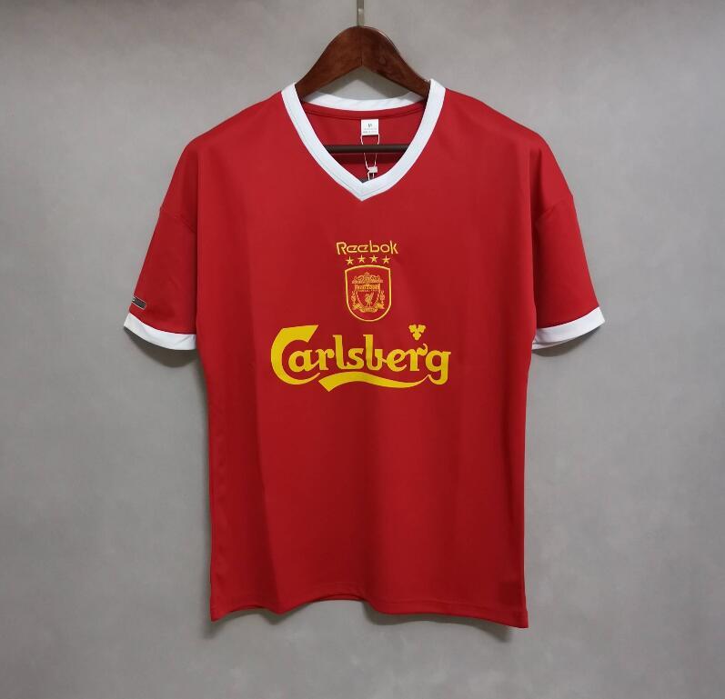 retro 01 02 liverpool champions league home Jersey