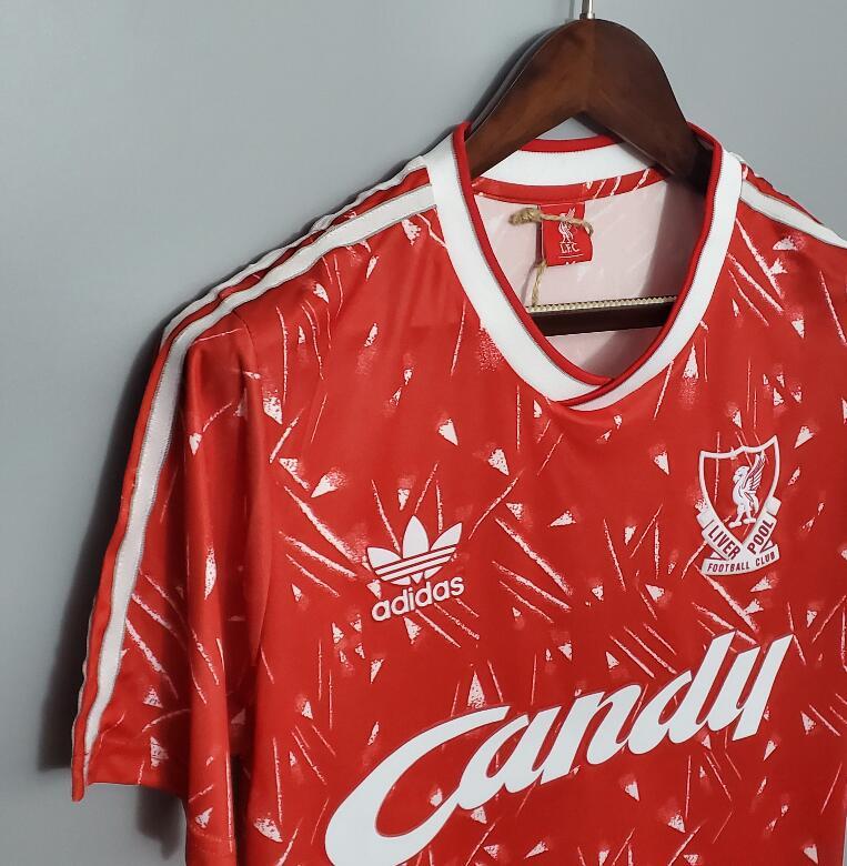 retro 89 91 liverpool home Jersey