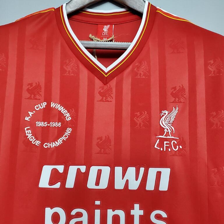retro 85 86 liverpool home Jersey