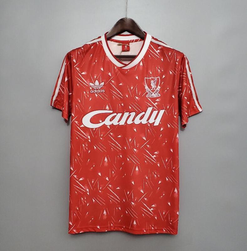 retro 89 91 liverpool home Jersey