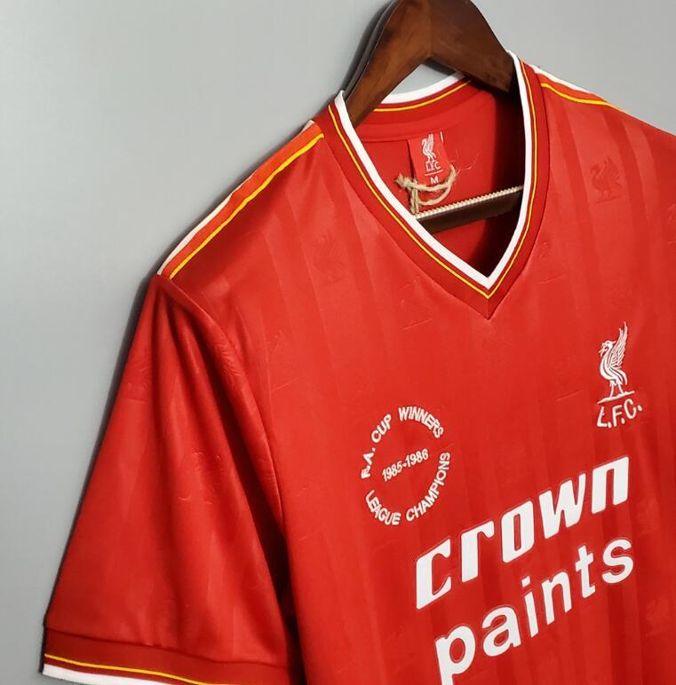 retro 85 86 liverpool home Jersey