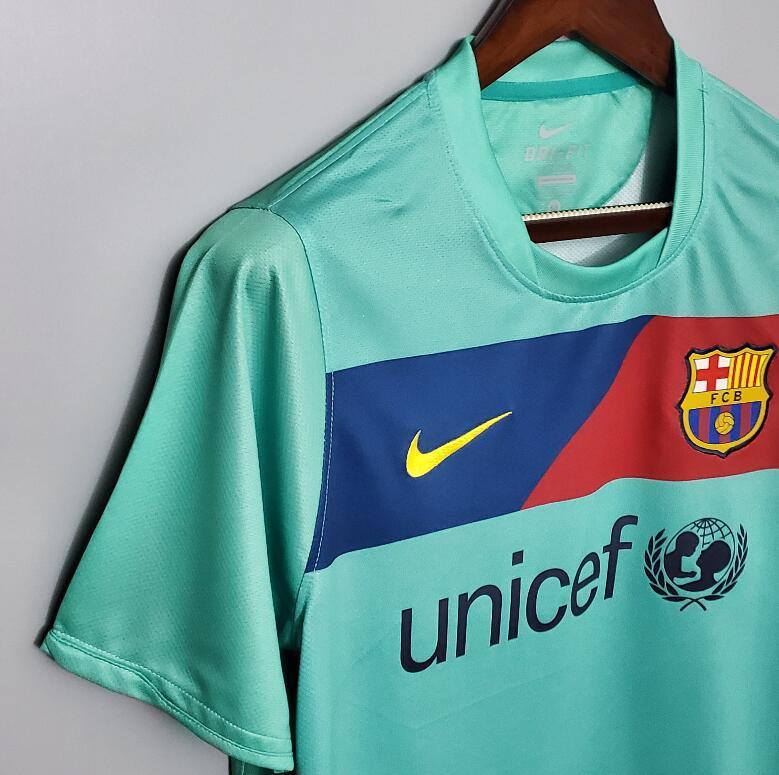 10 11 Barcelona away retro soccer jersey