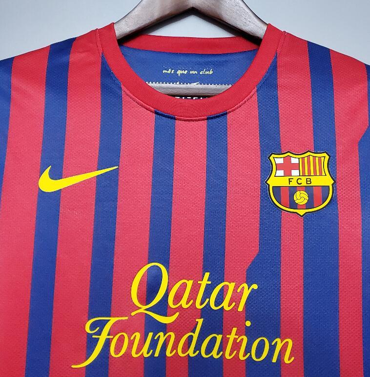 11 12 Barcelona home retro soccer jersey