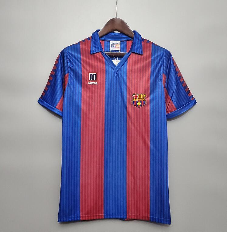 91 92 Barcelona home retro soccer jersey