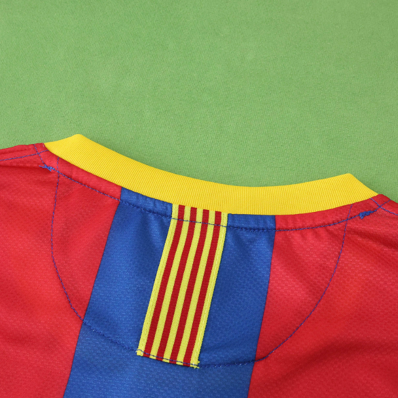 10 11 Barcelona home retro long sleeve jersey