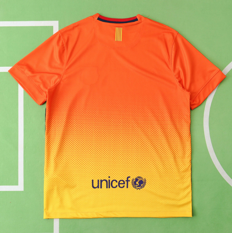 12 13 Barcelona retro away soccer jersey