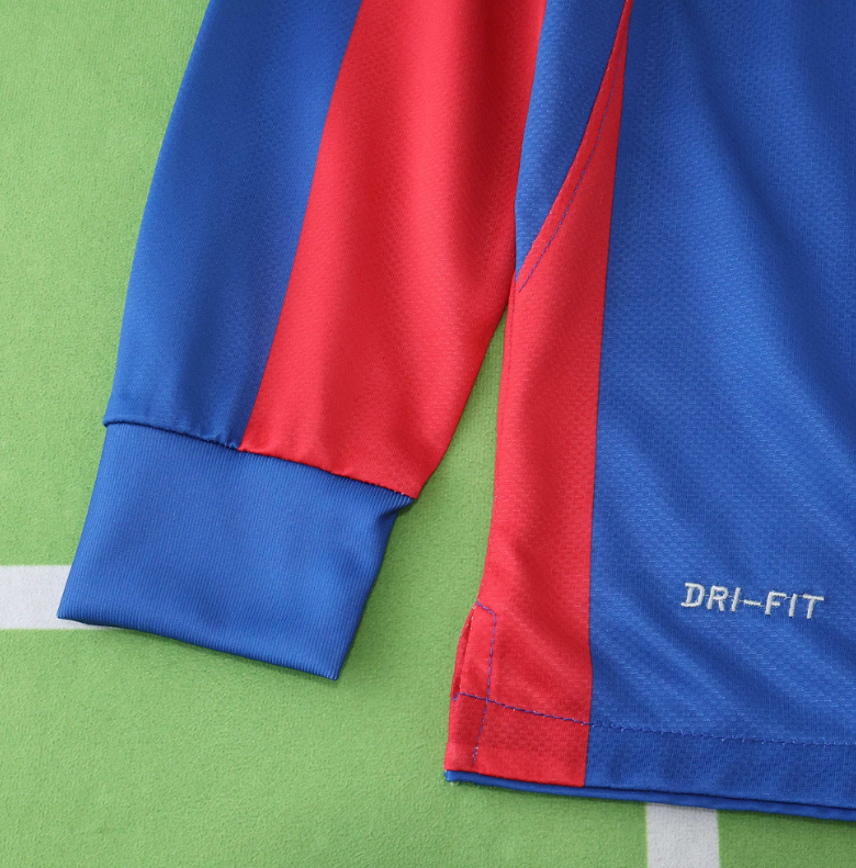 10 11 Barcelona home retro long sleeve jersey