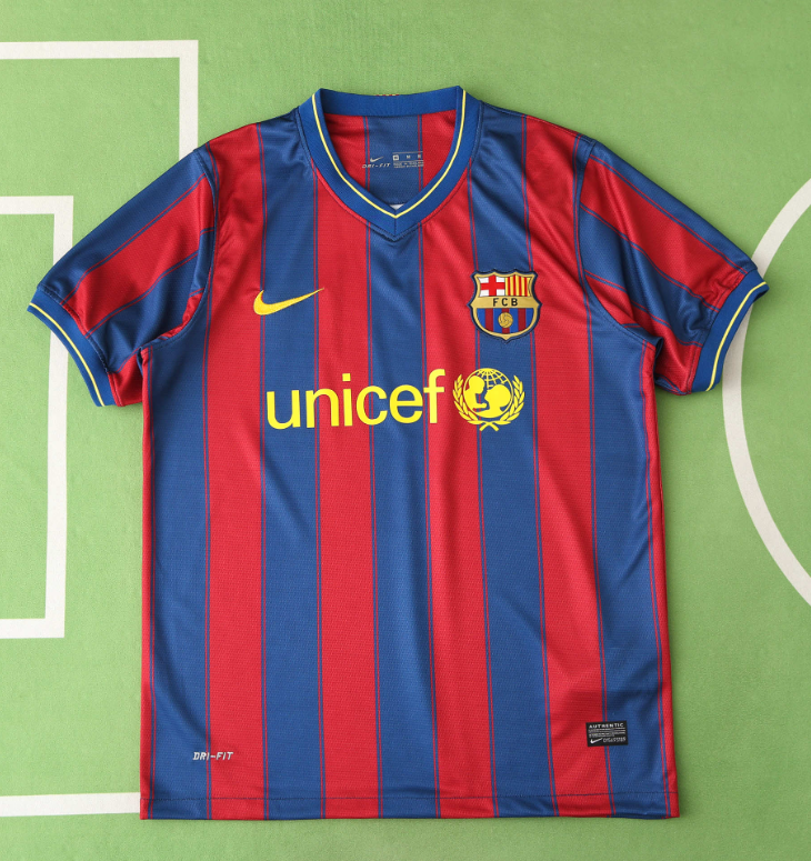 09 10 Barcelona retro home soccer jersey