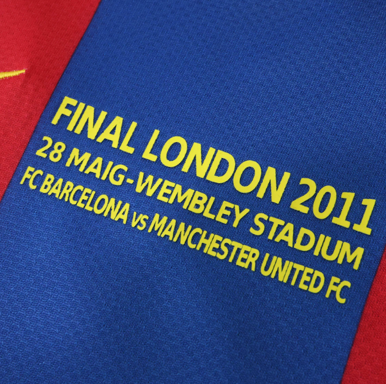 10 11 Barcelona home retro long sleeve jersey