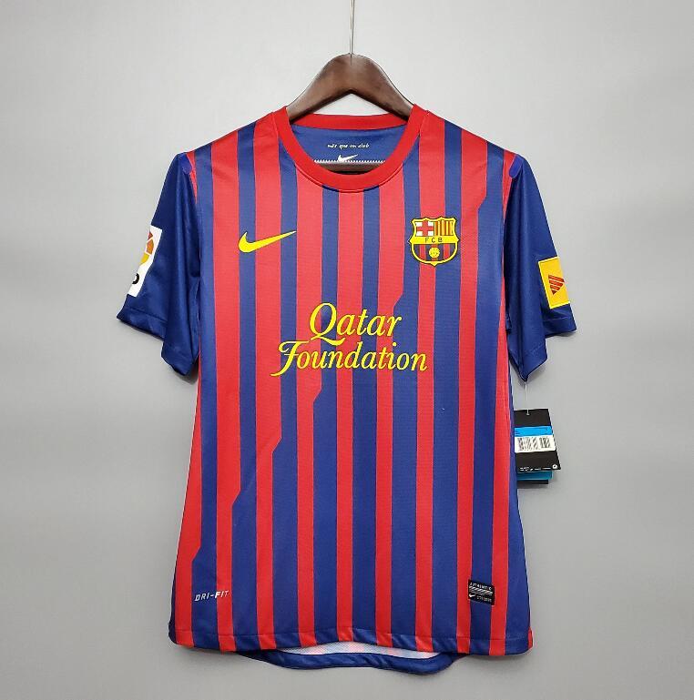 11 12 Barcelona home retro soccer jersey