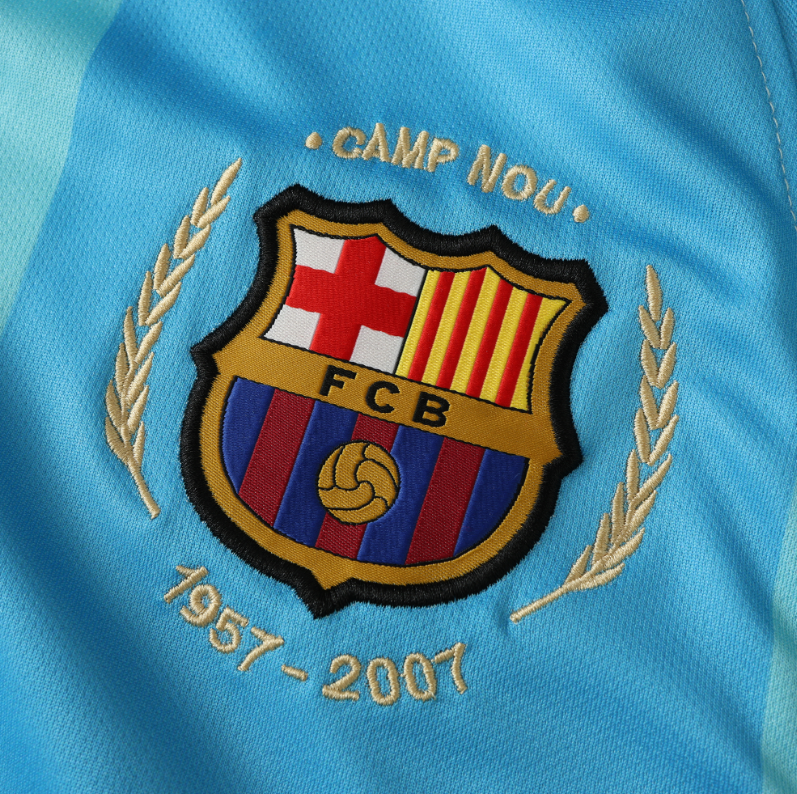 07 08 Barcelona away retro soccer jersey