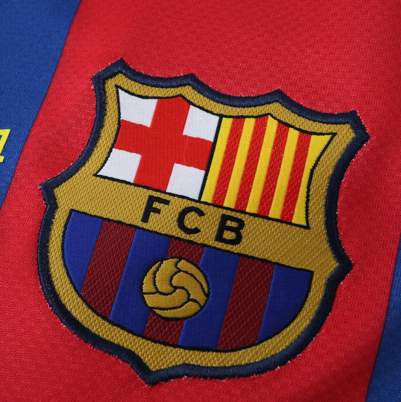 10 11 Barcelona home retro long sleeve jersey