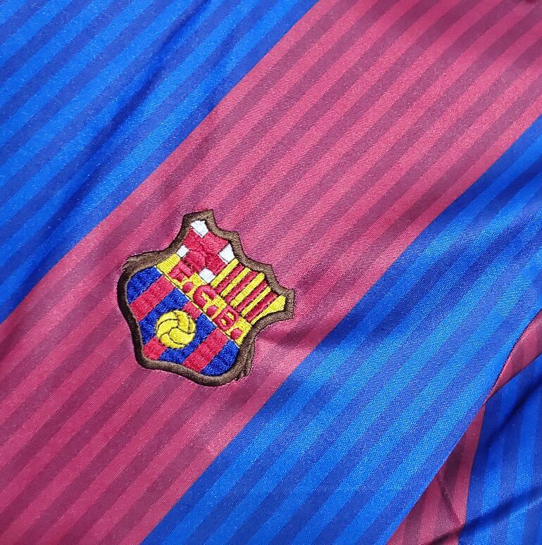 91 92 Barcelona home retro soccer jersey