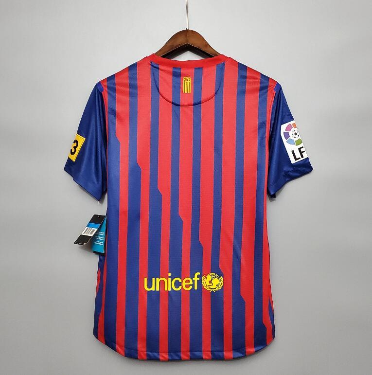 11 12 Barcelona home retro soccer jersey