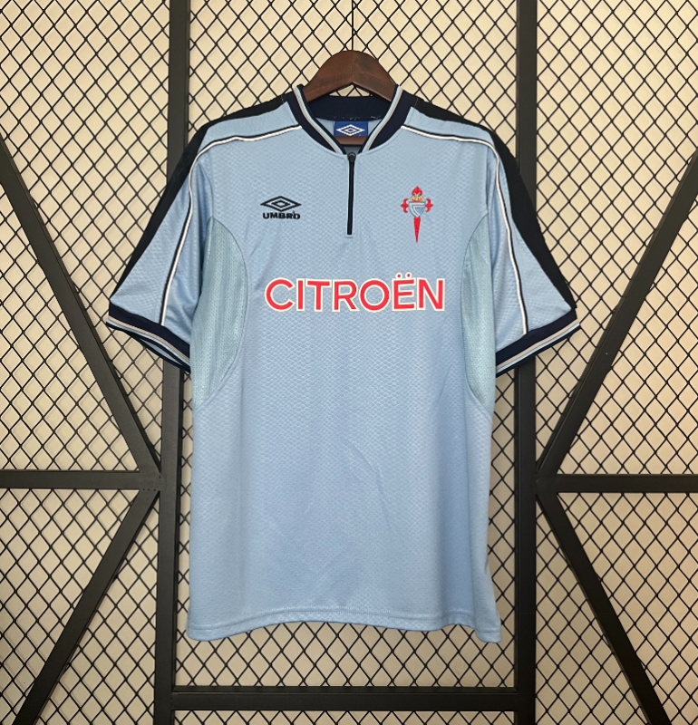 99 00 Celta Vigo home retro soccer jersey