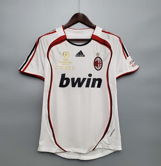retro 06 07 ac milan away soccer jersey