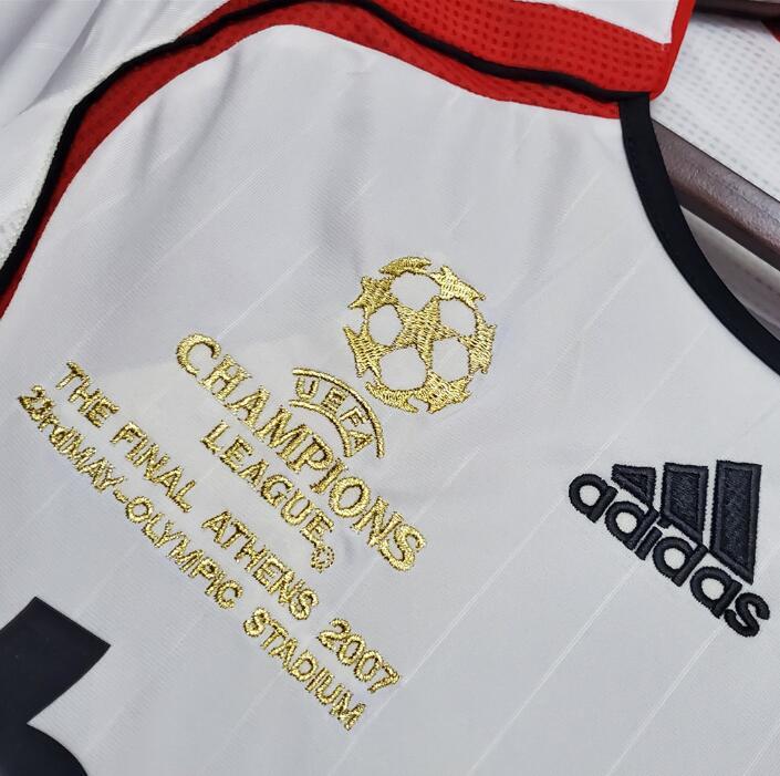 retro 06 07 ac milan away soccer jersey