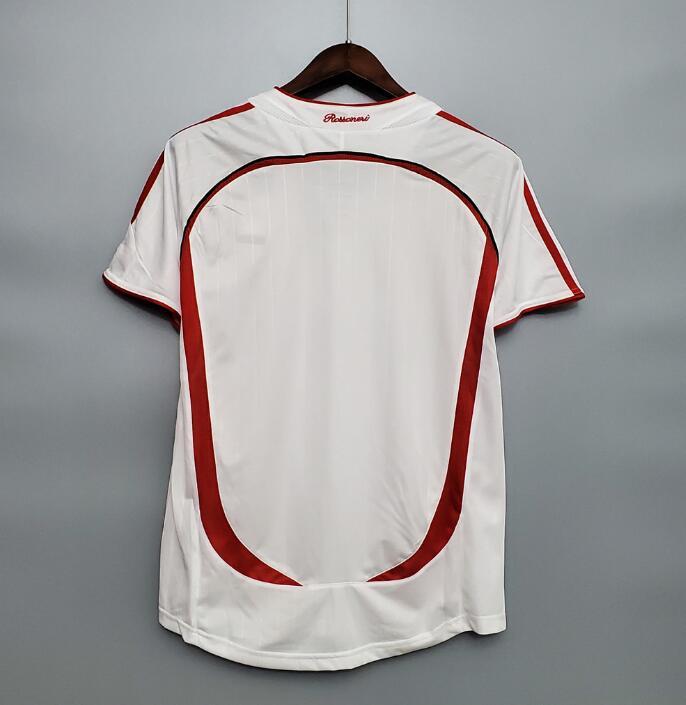 retro 06 07 ac milan away soccer jersey