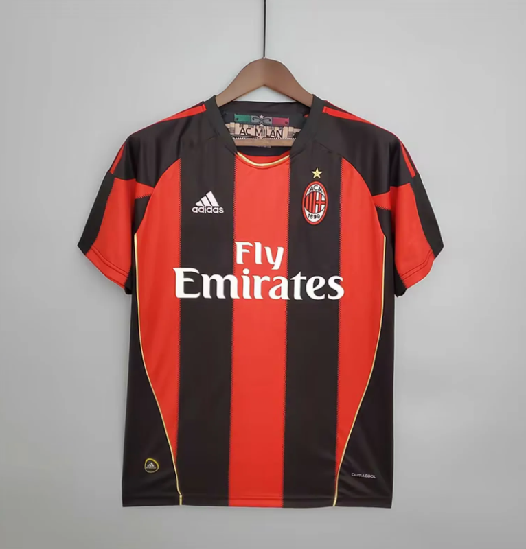 retro 10 11 ac milan home soccer jersey