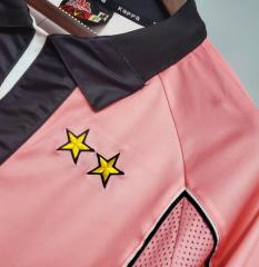 retro 97 98  juventus  Centenary pink long sleeve soccer jersey