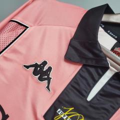 retro 97 98  juventus  Centenary pink long sleeve soccer jersey