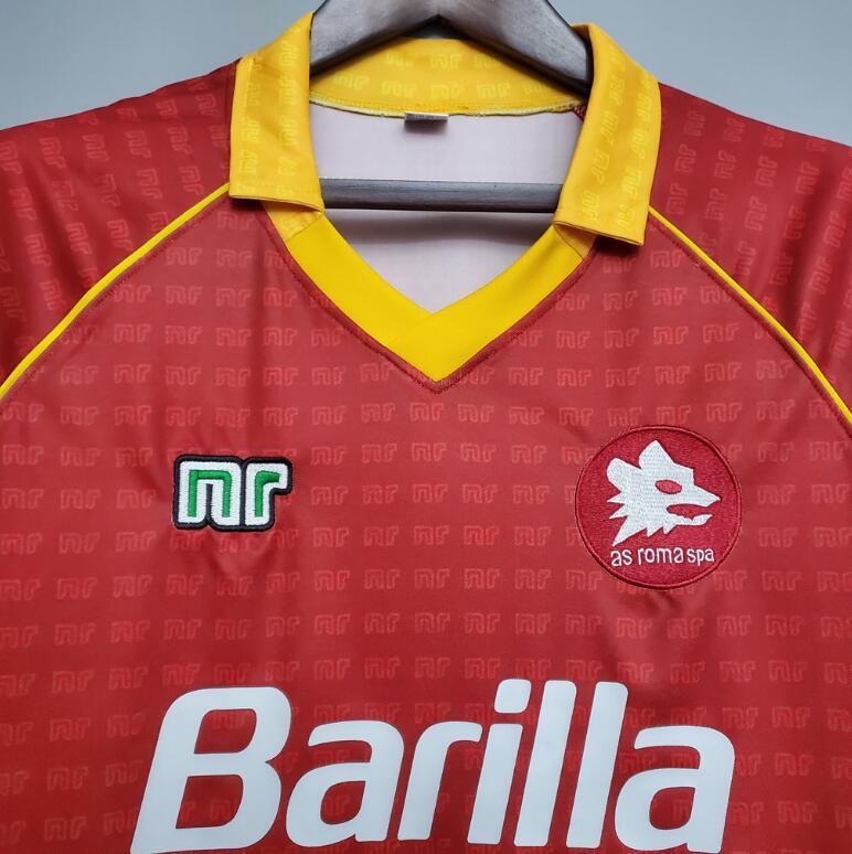 retro 90 91 roma home jersey