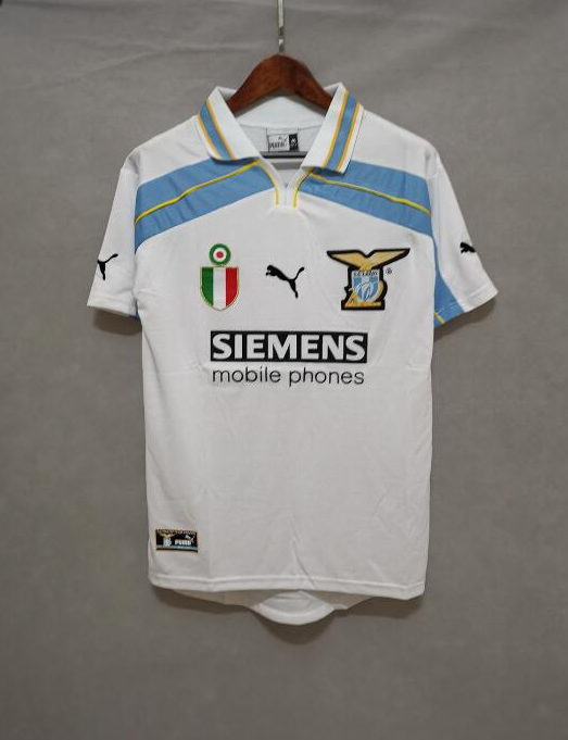 retro 99 00 Lazio Centenary Home jersey