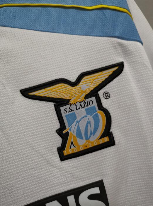 retro 99 00 Lazio Centenary Home jersey