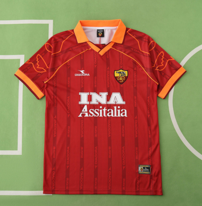 retro 99 00 roma home jersey