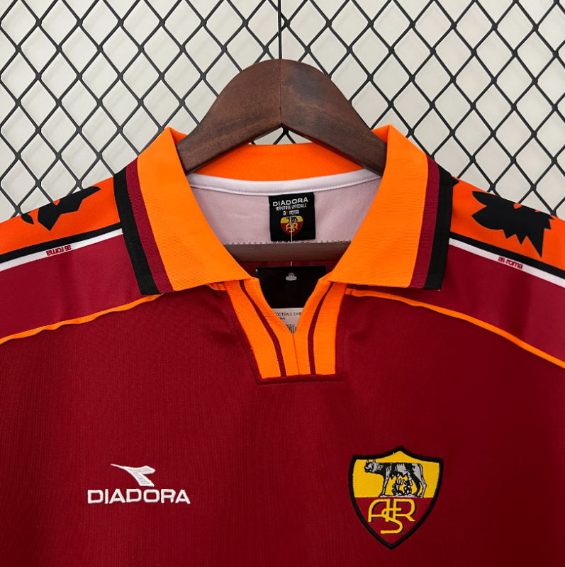 retro 98 99 roma home jersey