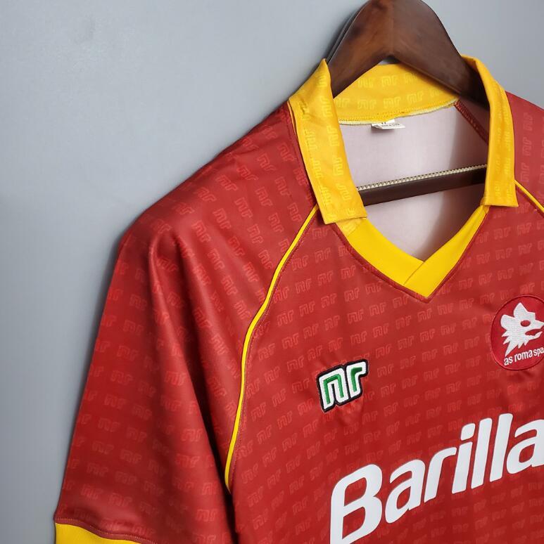 retro 90 91 roma home jersey