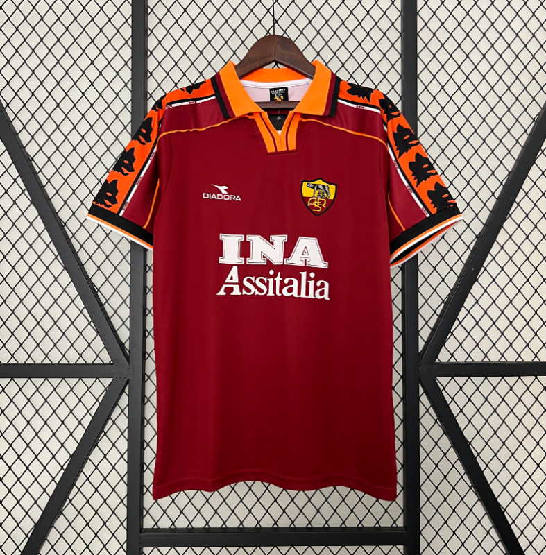 retro 98 99 roma home jersey
