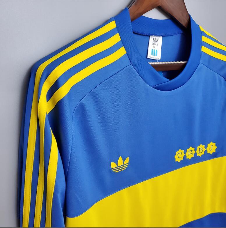 retro 81 82 boca juniors home long sleeve jersey