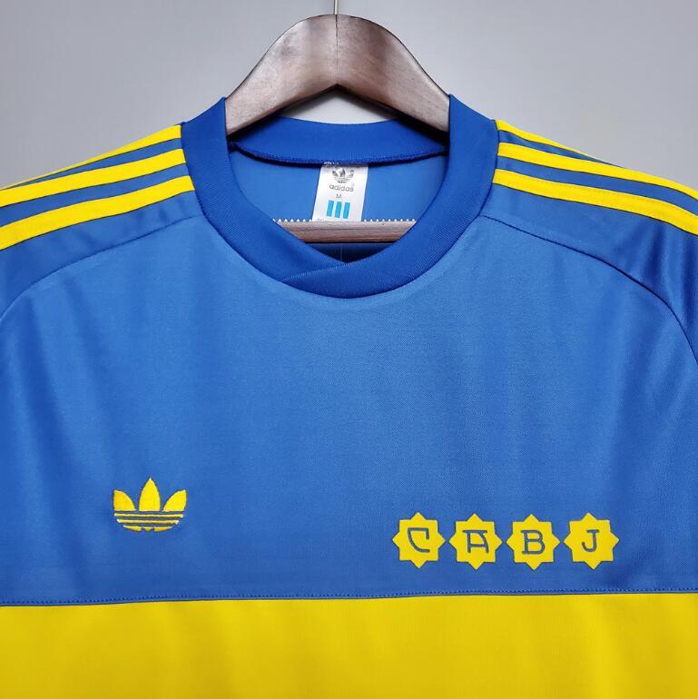 retro 81 82 boca juniors home long sleeve jersey
